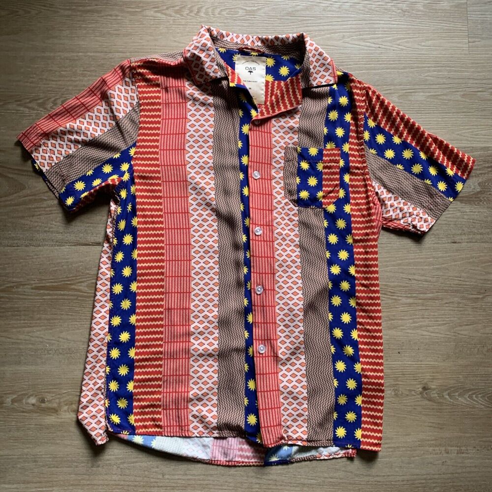 OAS The Cuba Shirt Mixtape Button Up Short Sleeve Men's Medium